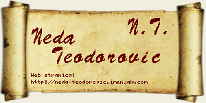 Neda Teodorović vizit kartica